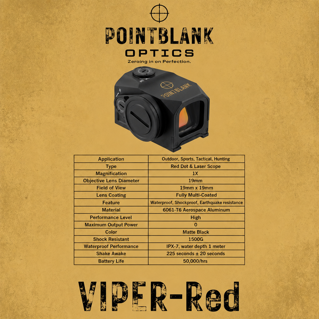 VIPER-Red — 1X Enclosed Reflex Optic - Image 7